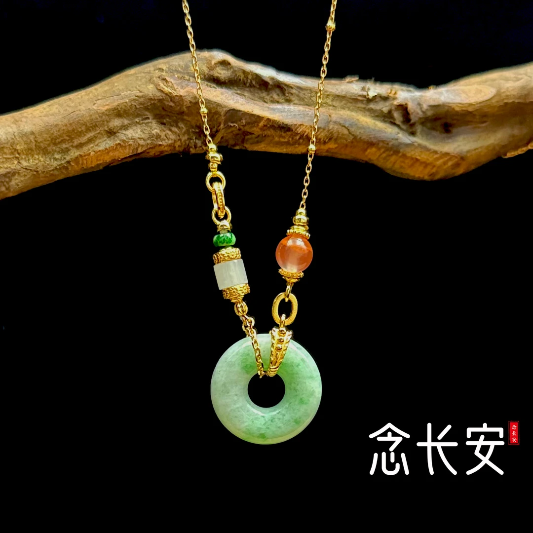 【念长安】翡翠平安扣项链 原创设计百搭气质