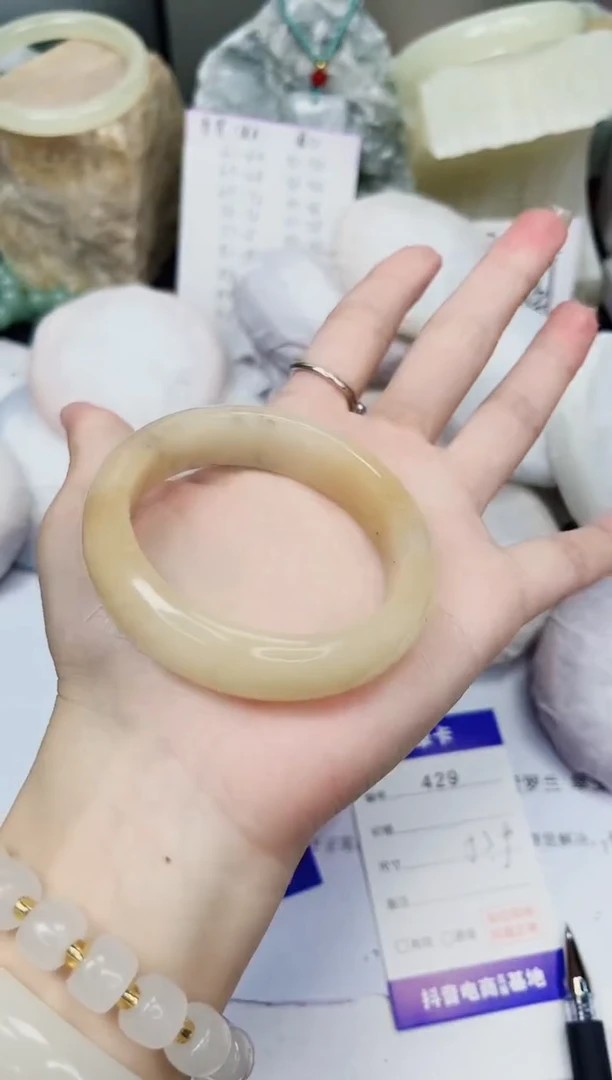 【闪购商品】石英质玉手镯未镶嵌429-财气镯-圈口53