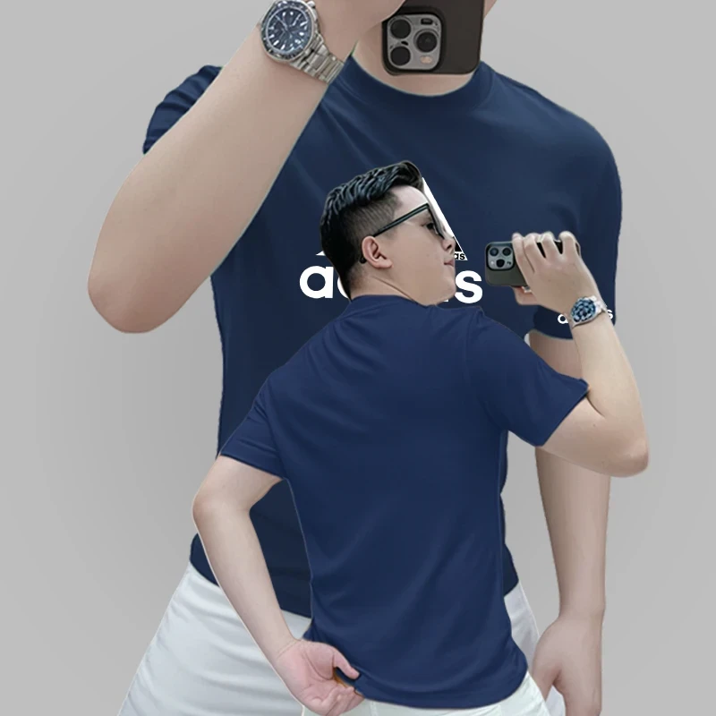 美式潮牌纯棉男士短袖t恤2025夏季新款时尚休闲百搭圆领半袖T恤