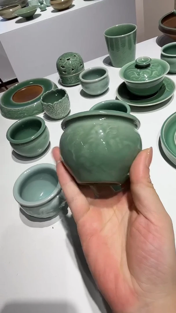 青瓷手工茶器不带礼盒包邮