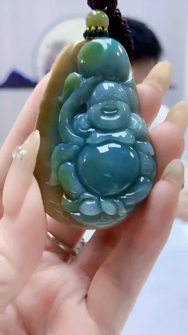 未镶嵌定制翡翠5028DD-毛货挂件65