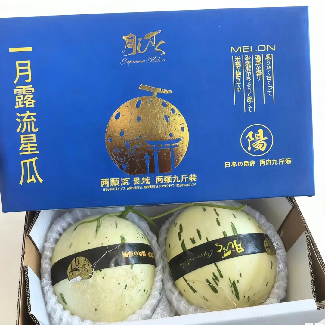 月露流星瓜两颗礼盒装九斤