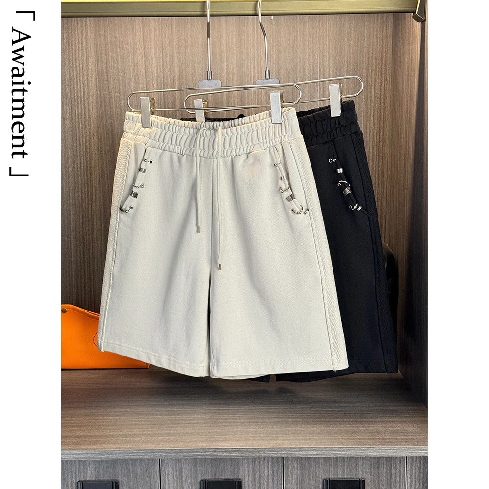 【超奢】25夏季短裤街头风金属配饰纯棉短裤五分裤男女同款