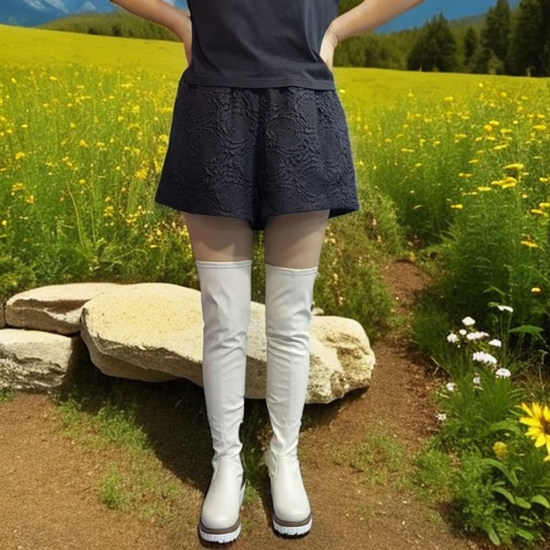 春季新款网红款单里过膝靴百搭厚底长筒高筒春季性感新款休闲女鞋