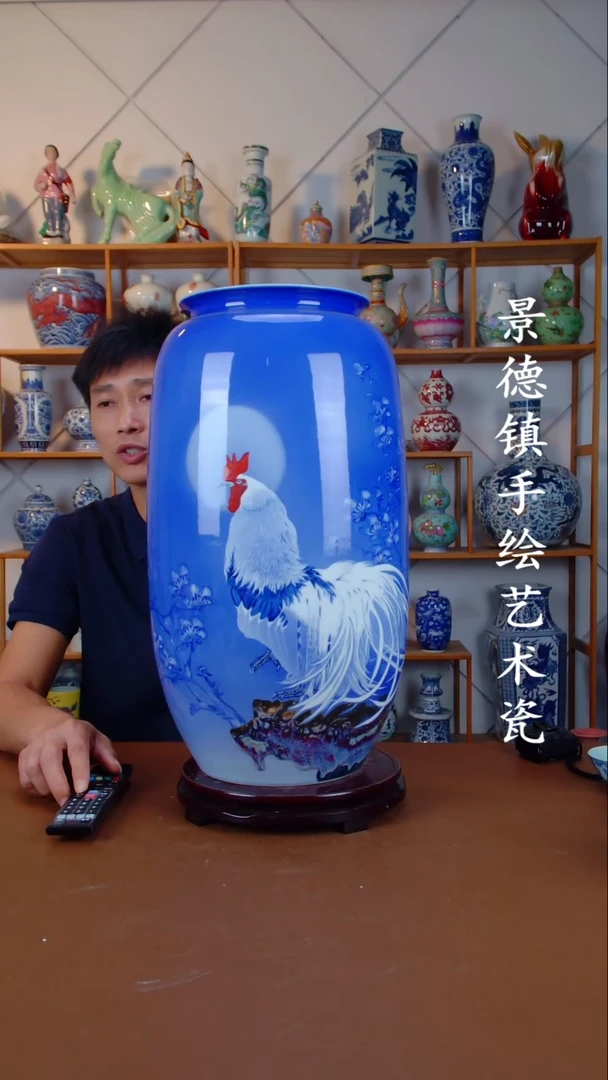 瓶景德镇手工手绘陶瓷摆件80