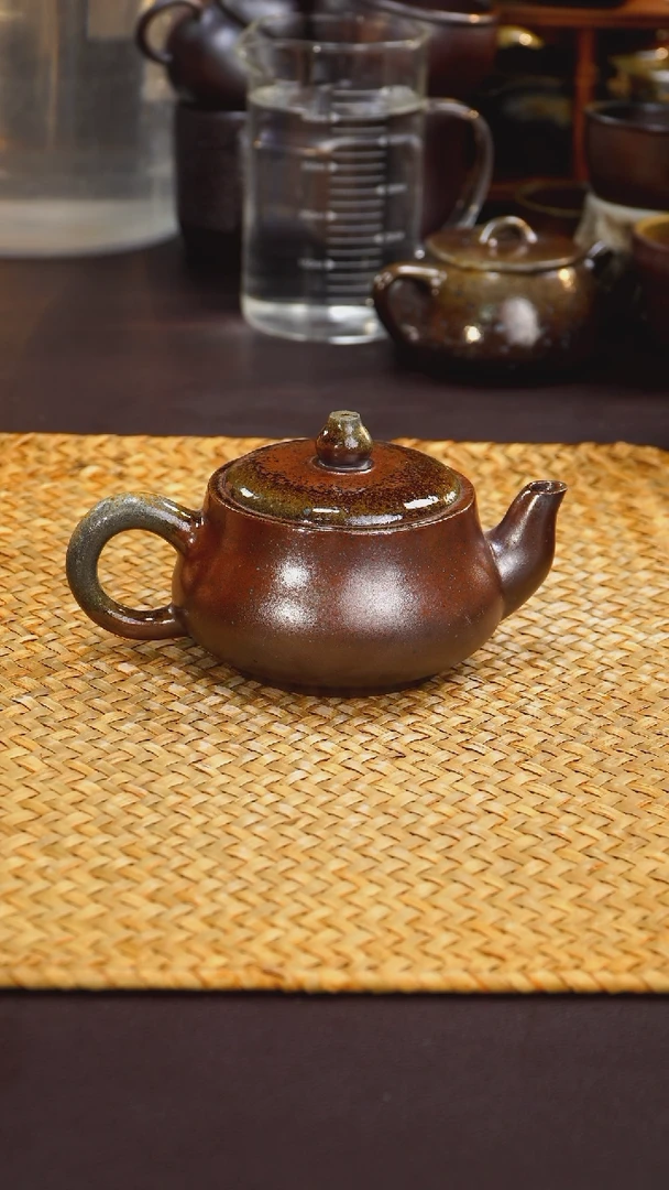 茶壶紫砂纯自然柴烧