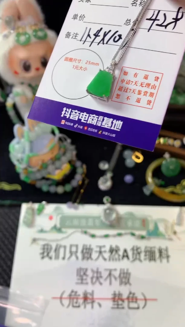 翡翠银S925镶嵌颈饰翡翠