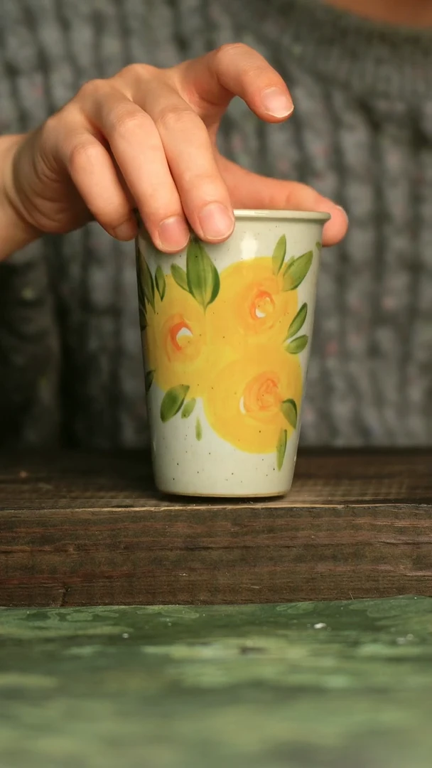 陶瓷青诗集手工手绘瓷器