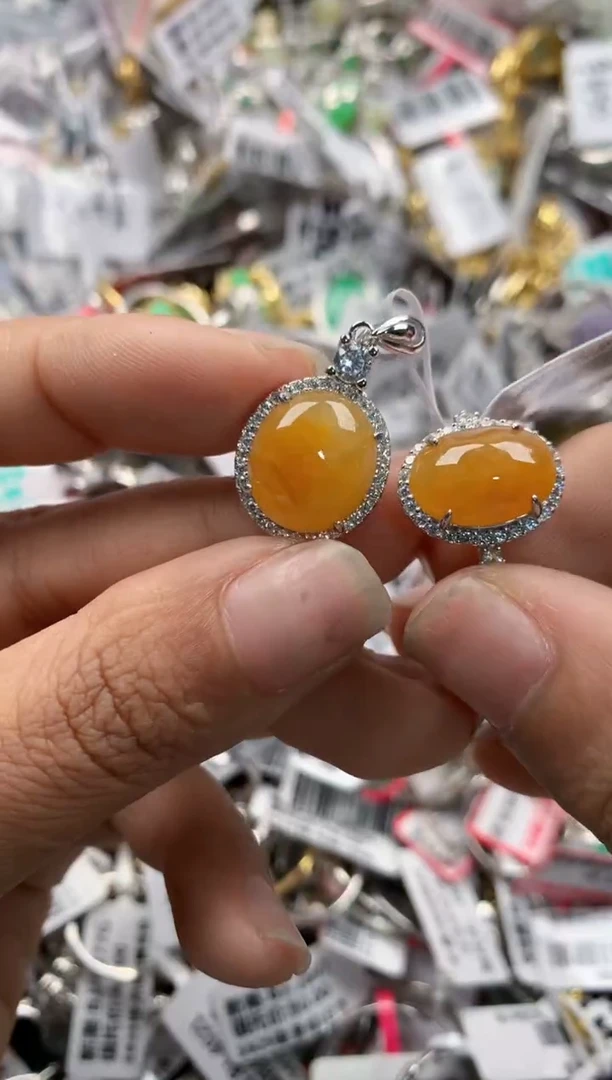银S925镶嵌戒指翡翠444    8