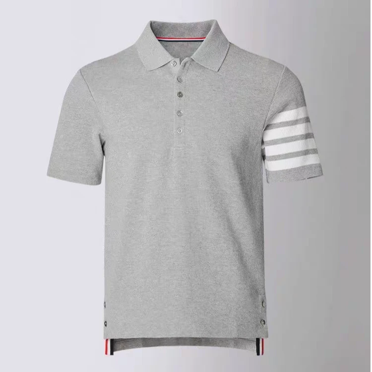 (清)男女同款华夫格重磅全棉POLO短袖 B0224
