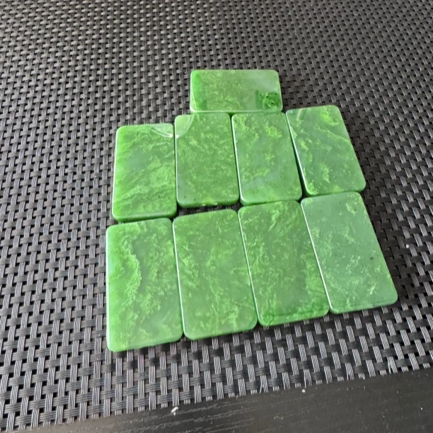 【金姐珠宝】和田玉碧玉脂粉老料约49*29*6mm无事牌(多样发一