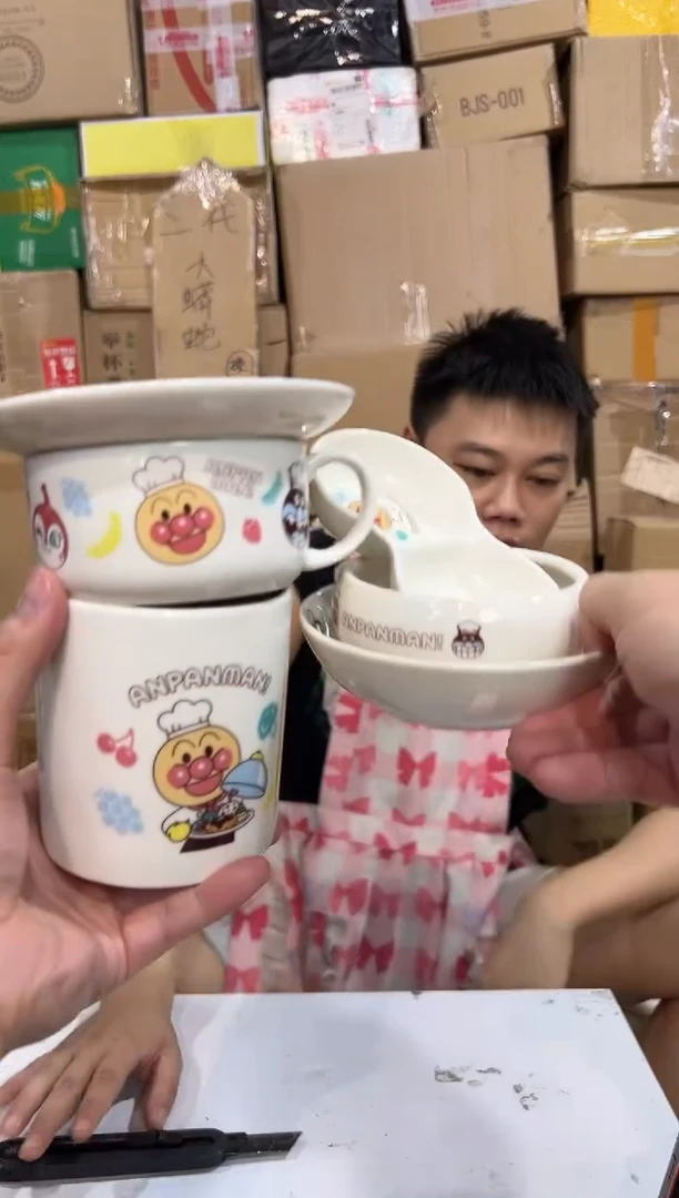 瓷片面包超人6件套