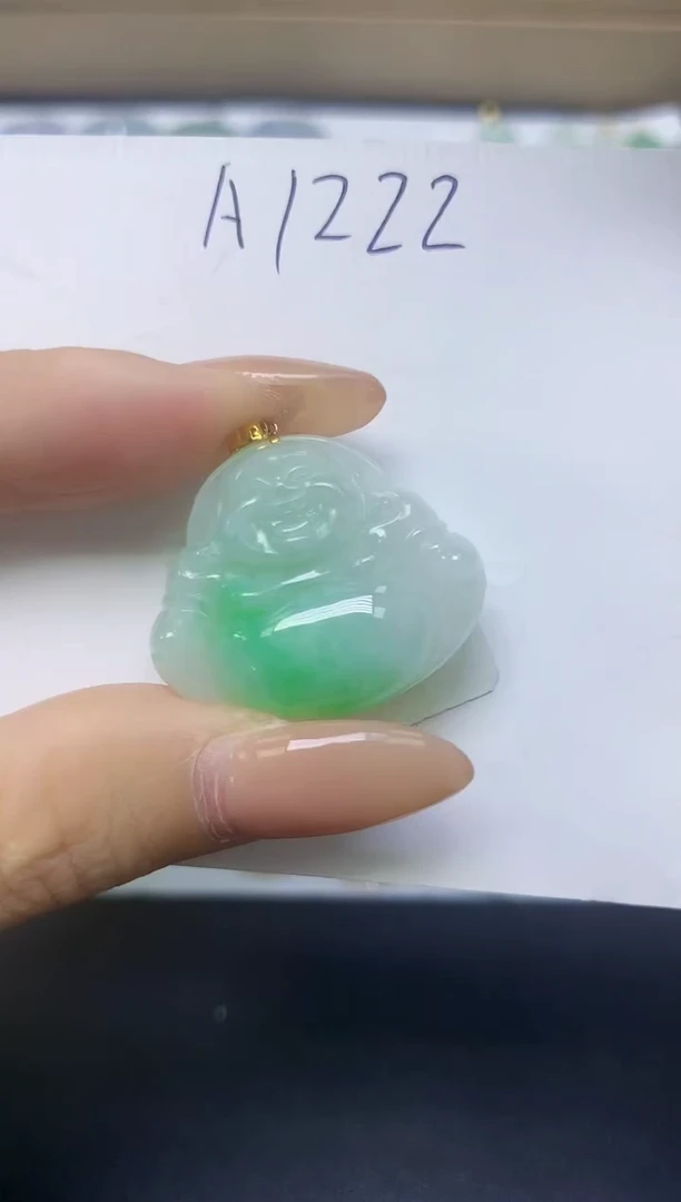 颈饰18K金镶嵌翡翠天然缅甸A货翡翠百元以上9元证书费自理