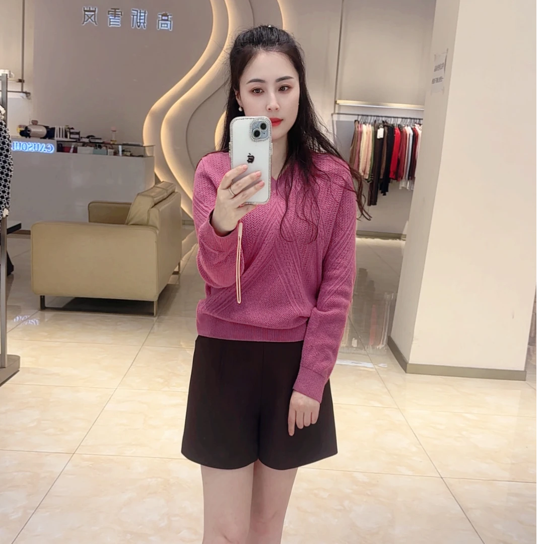 高斯雪岚V领套头衫24413073【5月单品活动款】