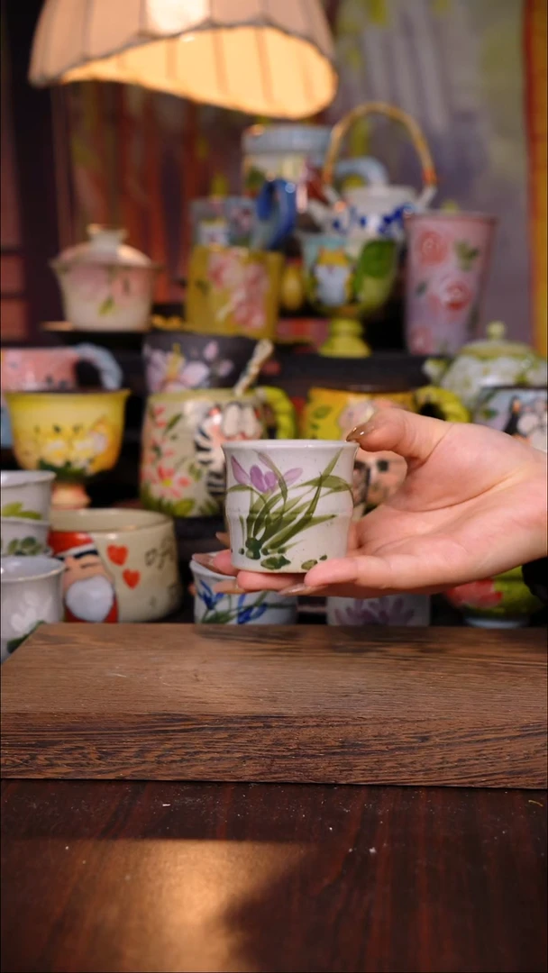 杯子陶泥垚手作 景德镇手工手绘陶瓷器物