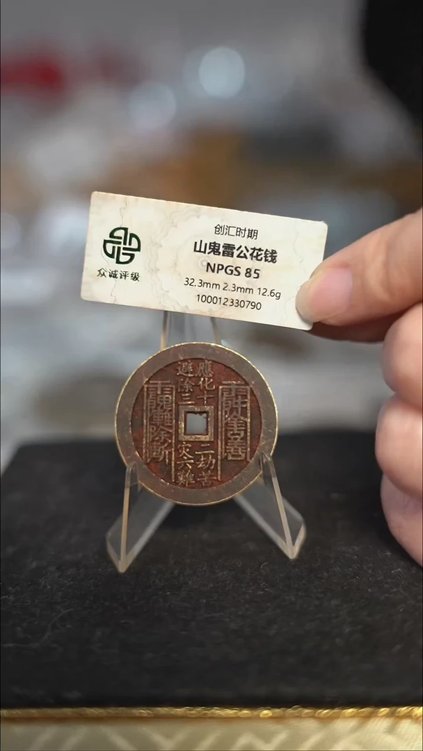 编号1690山鬼雷公花钱（配脖挂）