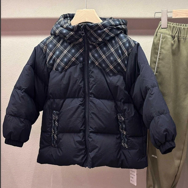 359高端专享冬季连帽羽绒服藏青（林）