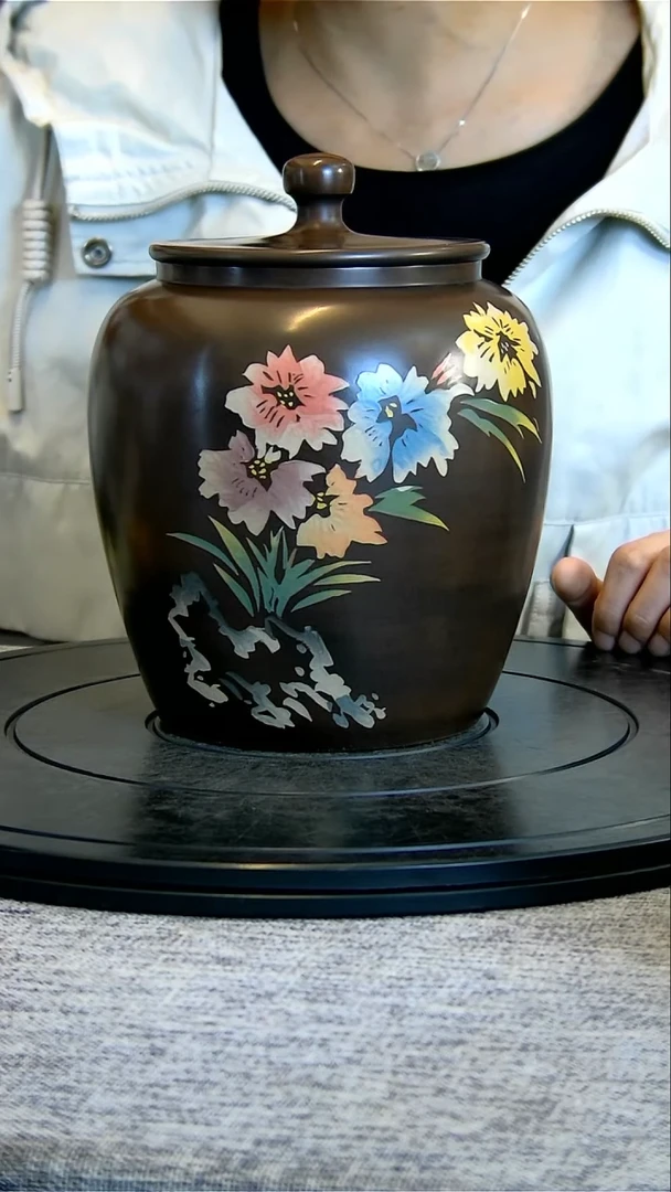 【闪购商品】建水全手工紫陶茶罐精磨137