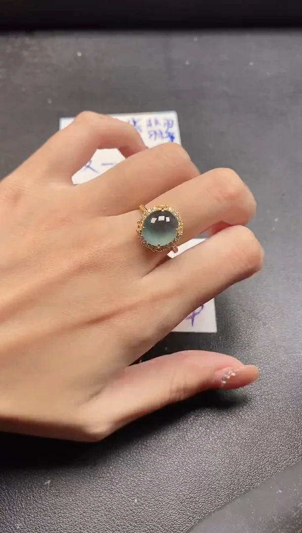 银S925镶嵌戒指翡翠51511