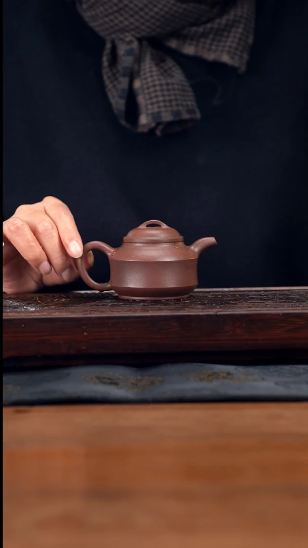 【闪购商品】紫砂茶壶140cc黄龙山原矿紫泥汉君壶33