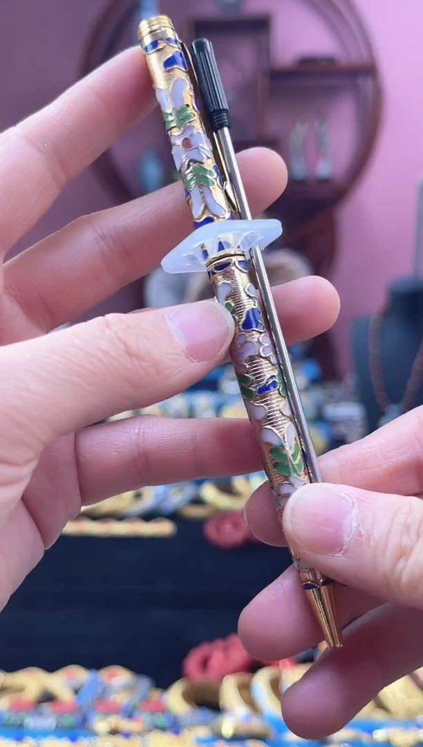 非遗 景泰蓝 金地 圆珠笔