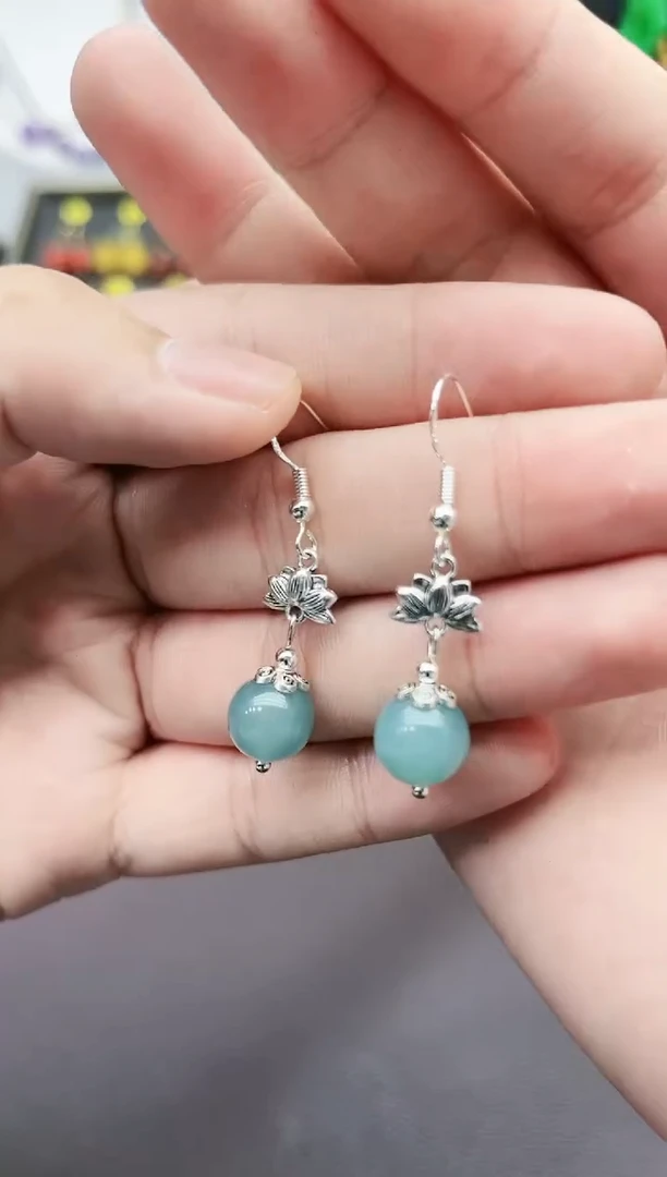 【闪购商品】玛瑙/玉髓耳钉银S925镶嵌237000