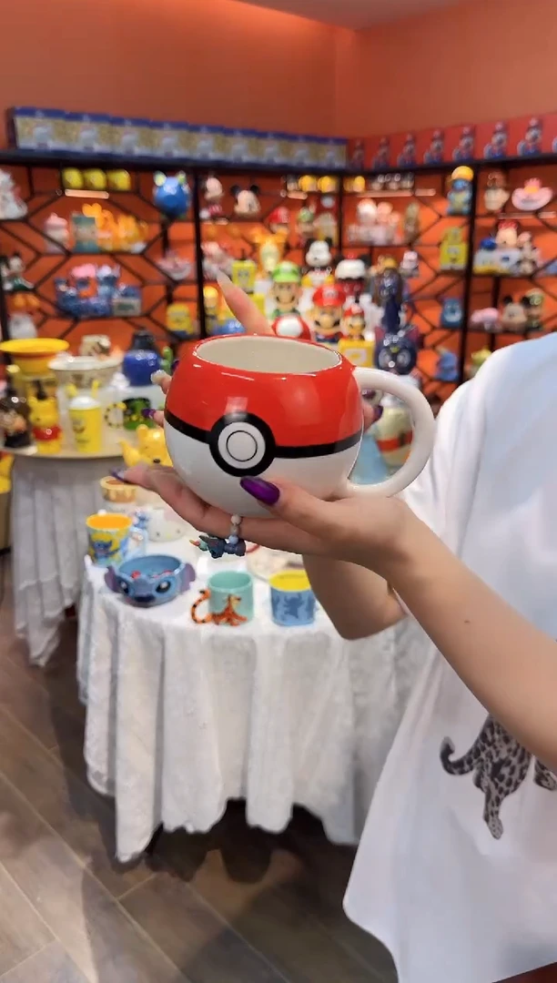 瓷片@@神奇宝贝3D精灵球陶瓷水杯