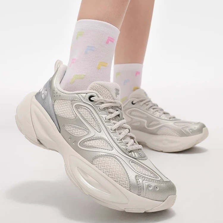 【章昊同款】FUSION斐乐男女鞋陨石2流光风25夏透气复古跑鞋运动鞋