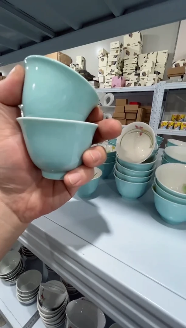 瓷片日用陶瓷（简装）茶杯2个