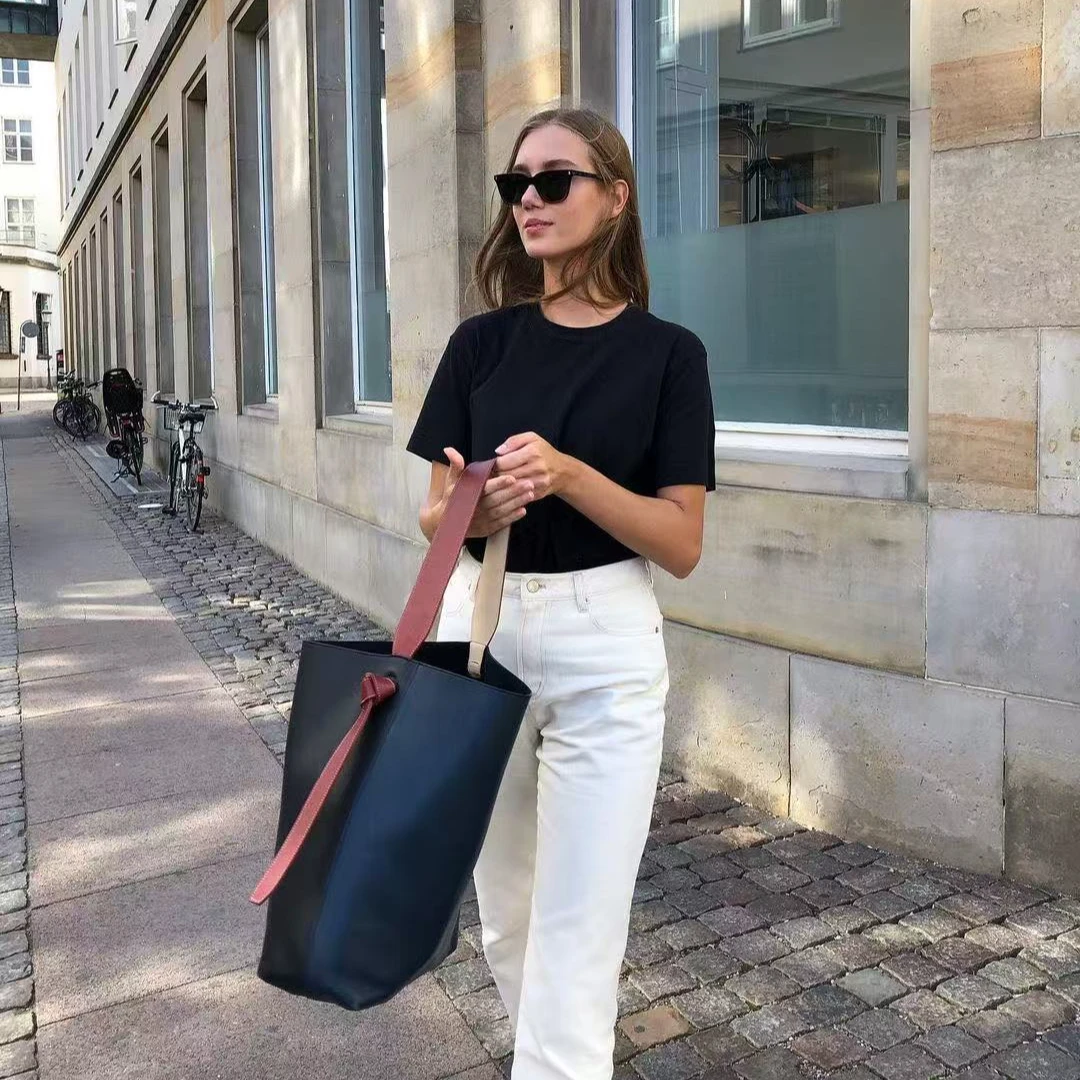 液氨醋酸匹马棉T恤女圆领V领抗皱通勤短袖吸汗薄款宽松休闲半袖