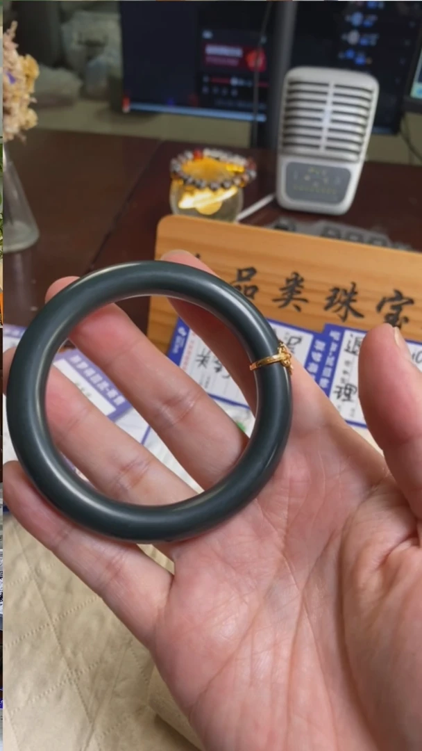 手镯未镶嵌定制和田玉14240号