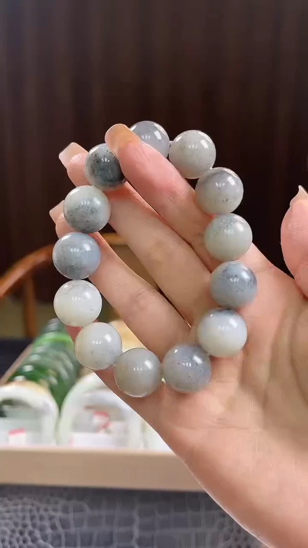 未镶嵌手串和田玉16mm左右青花
