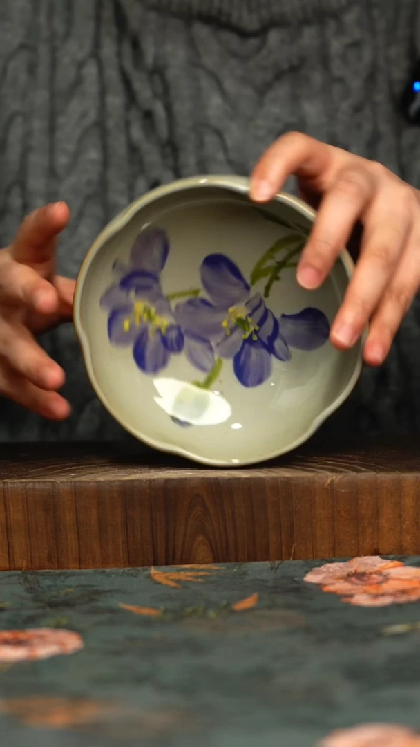 杯釉下彩手工手绘同款陶器