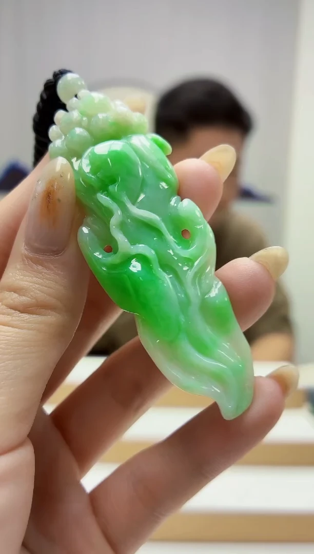 未镶嵌定制翡翠4917jw-毛货挂件40