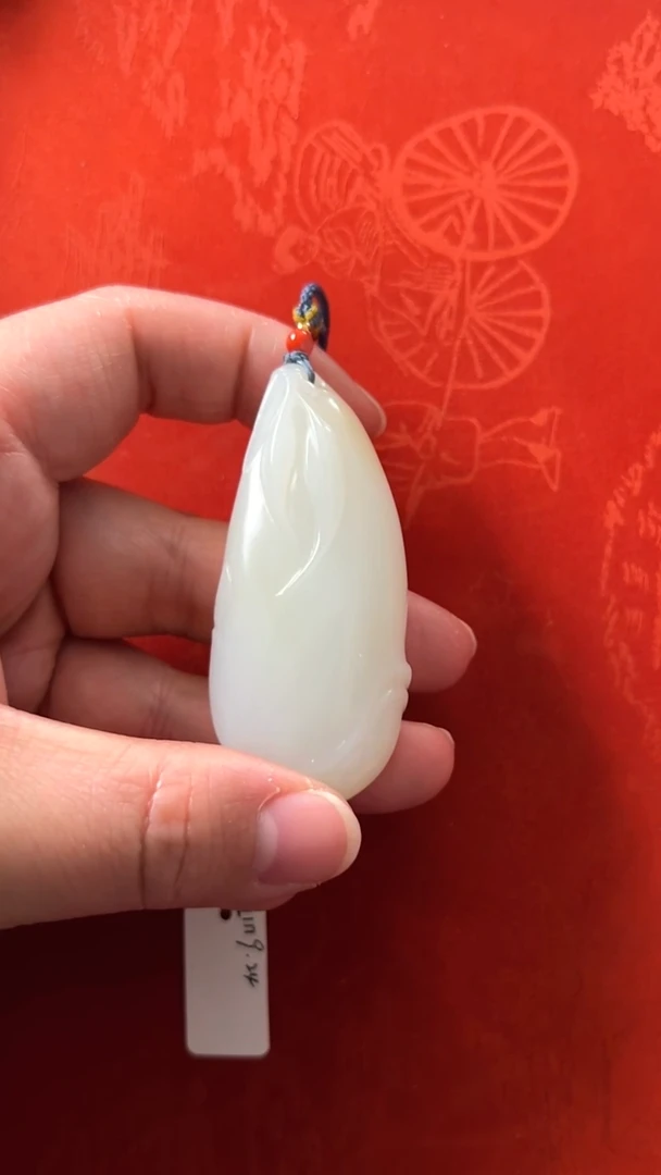 未镶嵌和田玉挂件俄山料老熟油糯节节高手把件