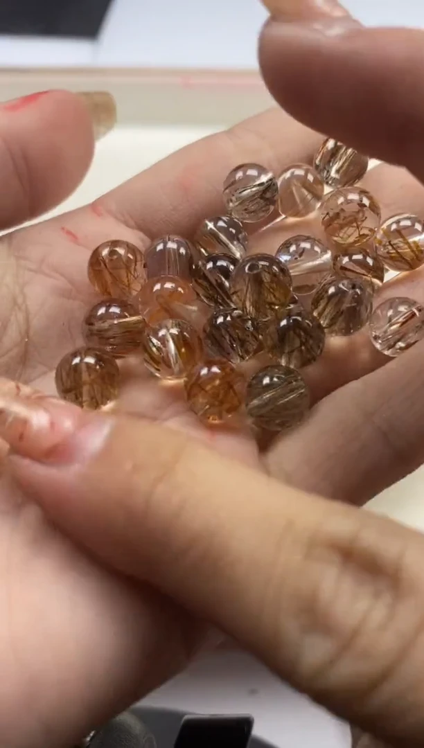 【闪购商品】水晶颈饰未镶嵌w2122黑金超8mm*1颗