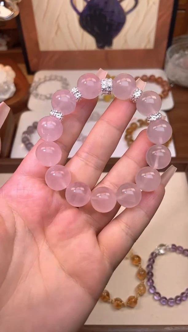 【闪购商品】水晶手链未镶嵌粉水晶