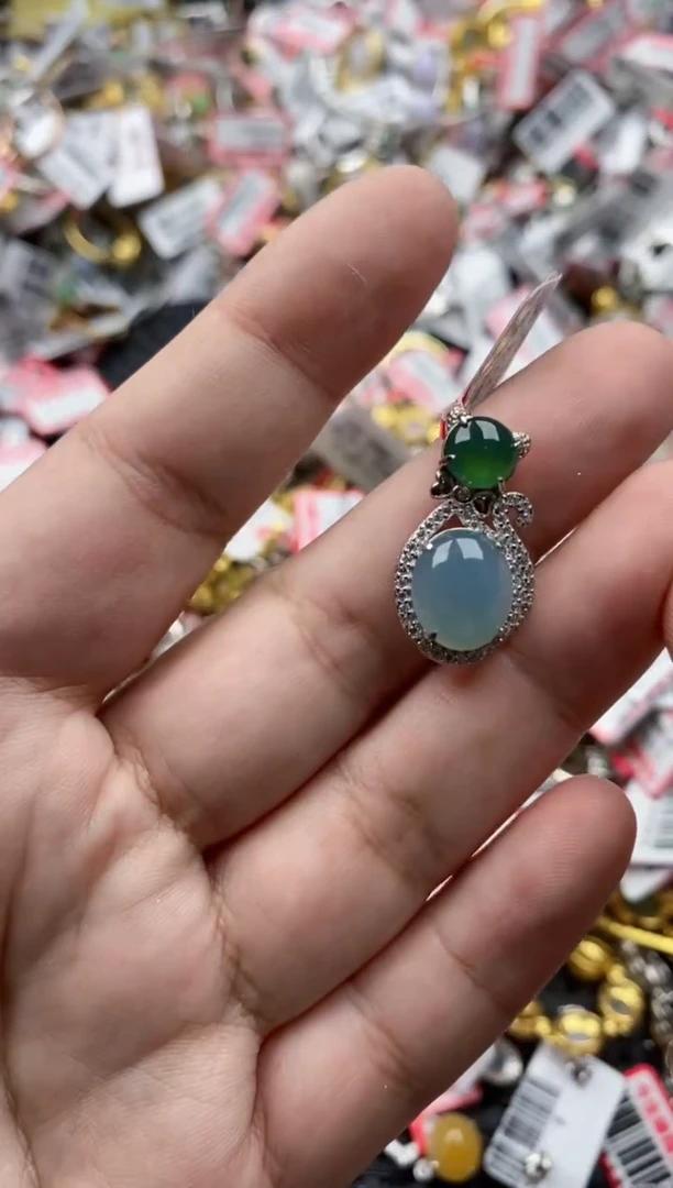 【闪购商品】翡翠戒指银S925镶嵌222222---5