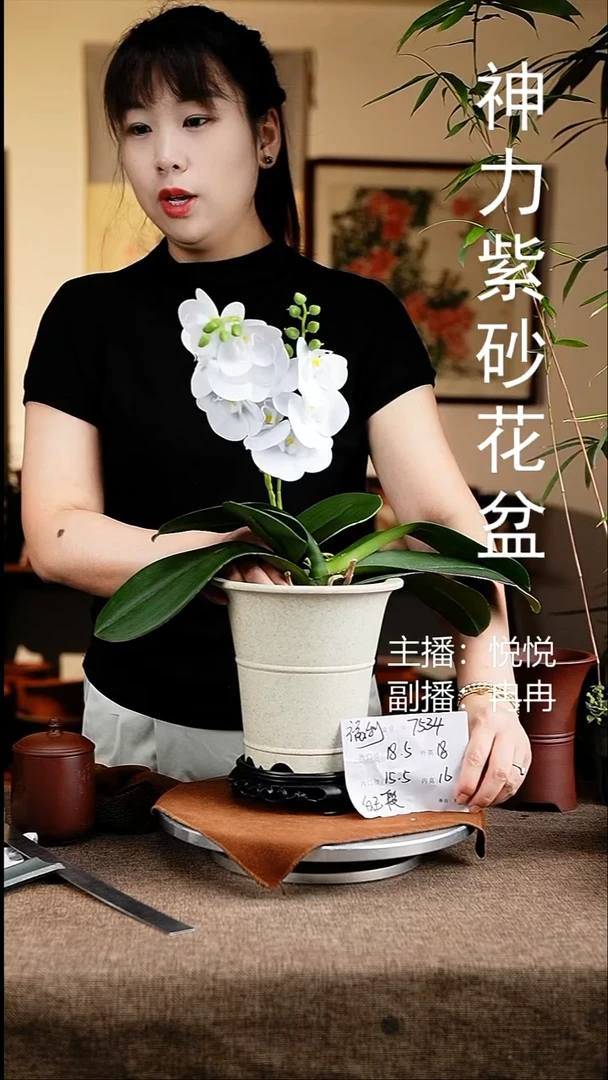 紫砂花盆花卉工艺7534+s