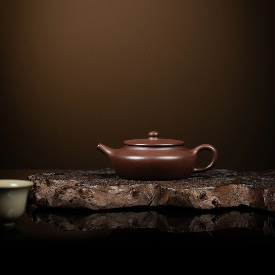 湘林【扁晨壶】黄龙山原矿纯料天青泥丨宜兴紫砂壶高端茶具茶器泥壶