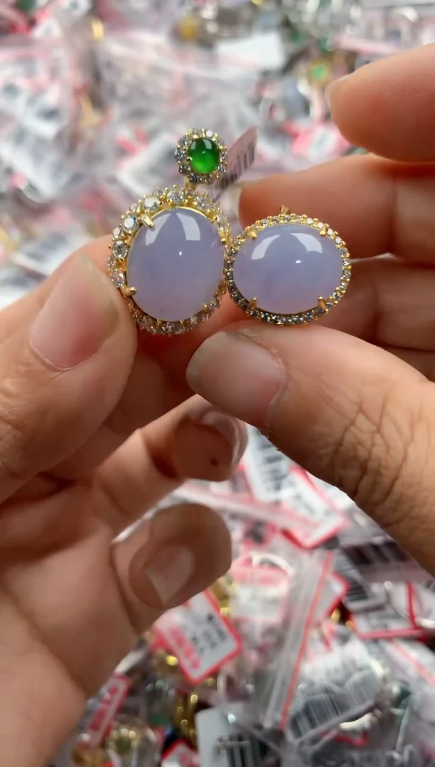 银S925镶嵌戒指翡翠111              8