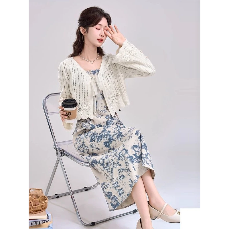 9646夏季大码宽松时尚百搭针织开衫