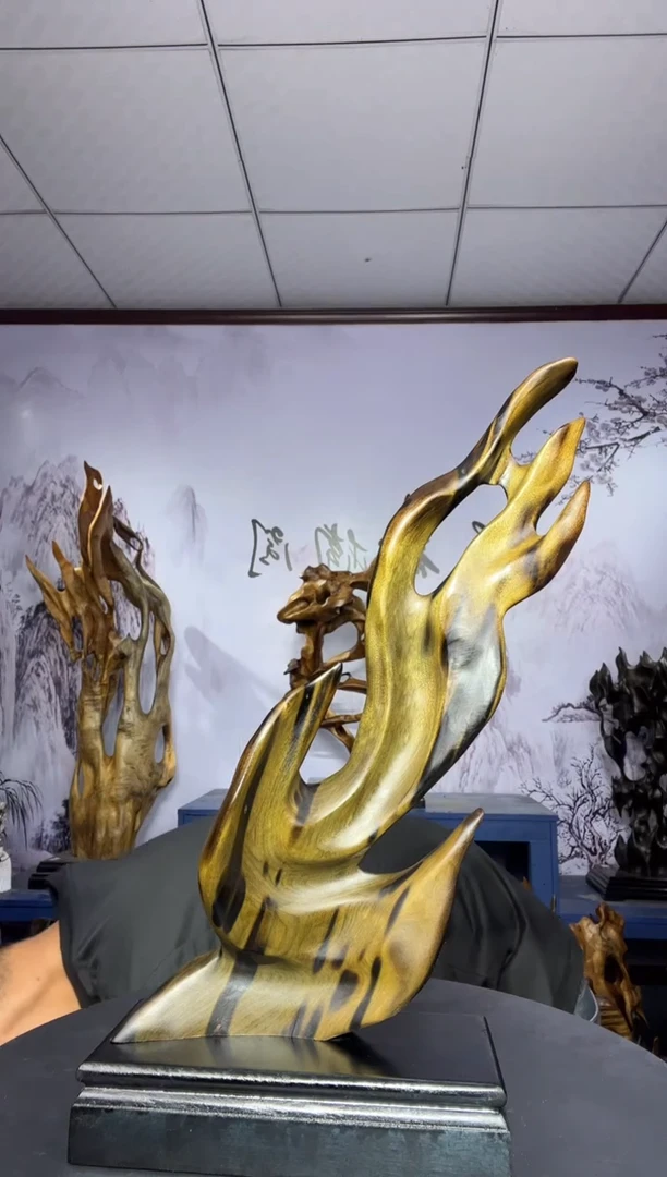 金丝楠和**财金丝楠木工艺品摆件