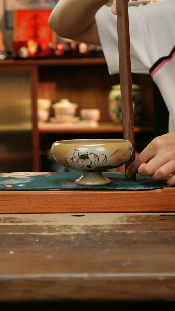 摆件景德镇纯手工釉下彩精品茶具水杯