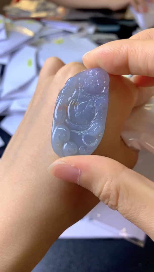 定制翡翠未镶嵌猎*裸玉（客户意向镶嵌）
