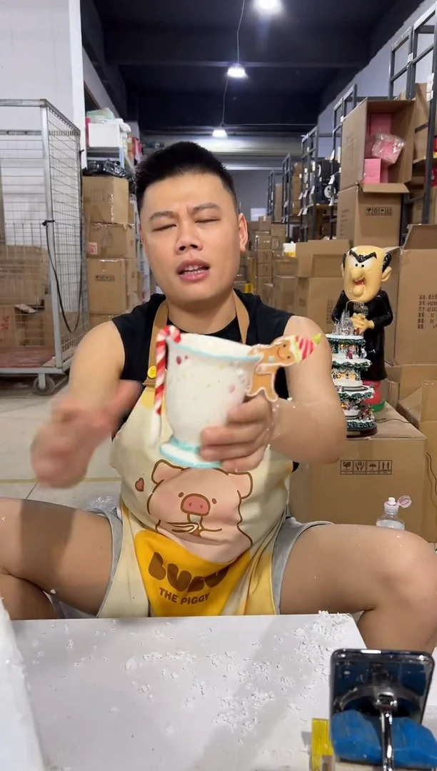 瓷片姜饼人一杯一勺