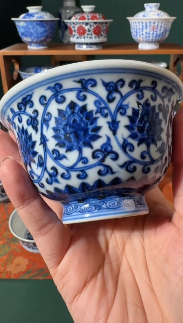 【闪购商品】杯刘建锋缠枝双沟压手杯
