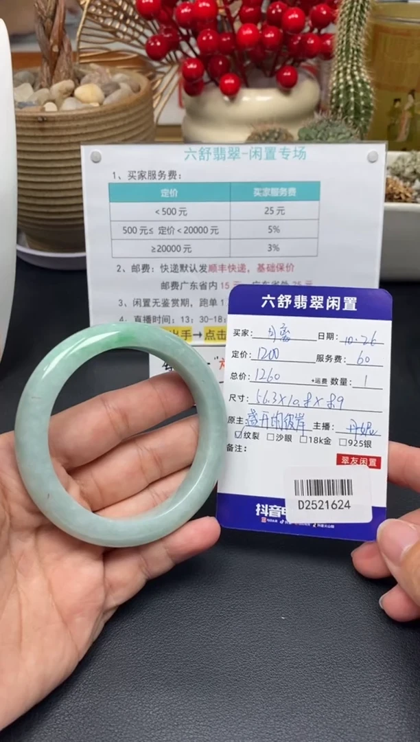 未镶嵌手镯翡翠月*D2521624