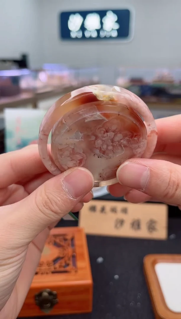 石英质玉手镯未镶嵌54圈口（赠品镯心）3888539