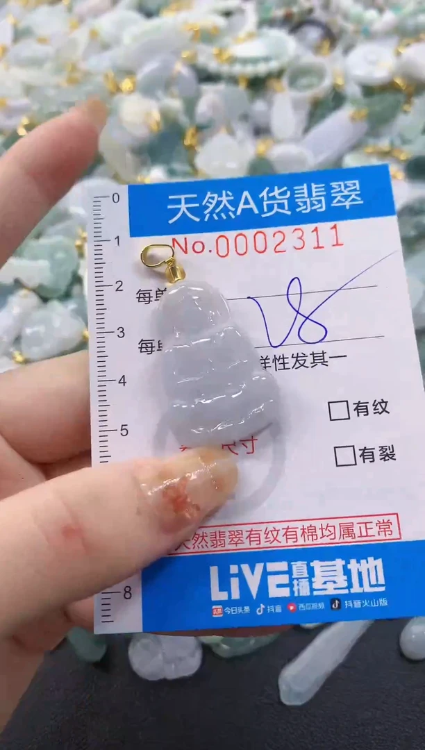 颈饰未镶嵌翡翠净货挂件-2311